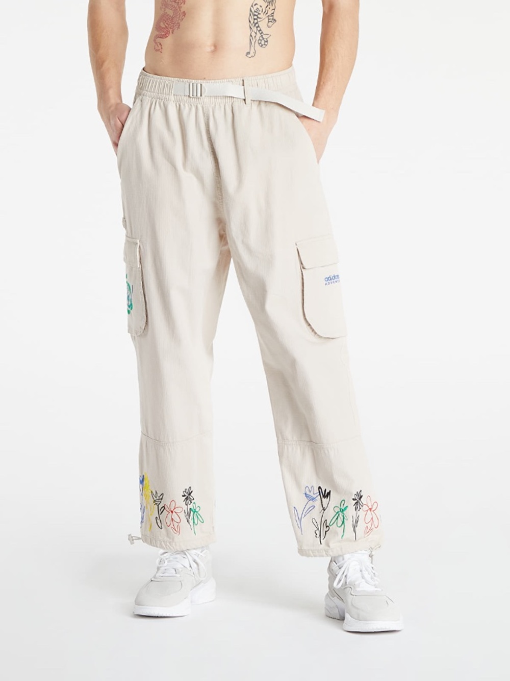 adidas x Sean Wotherspoon Cargo Pants Floral Embroidery Mens L